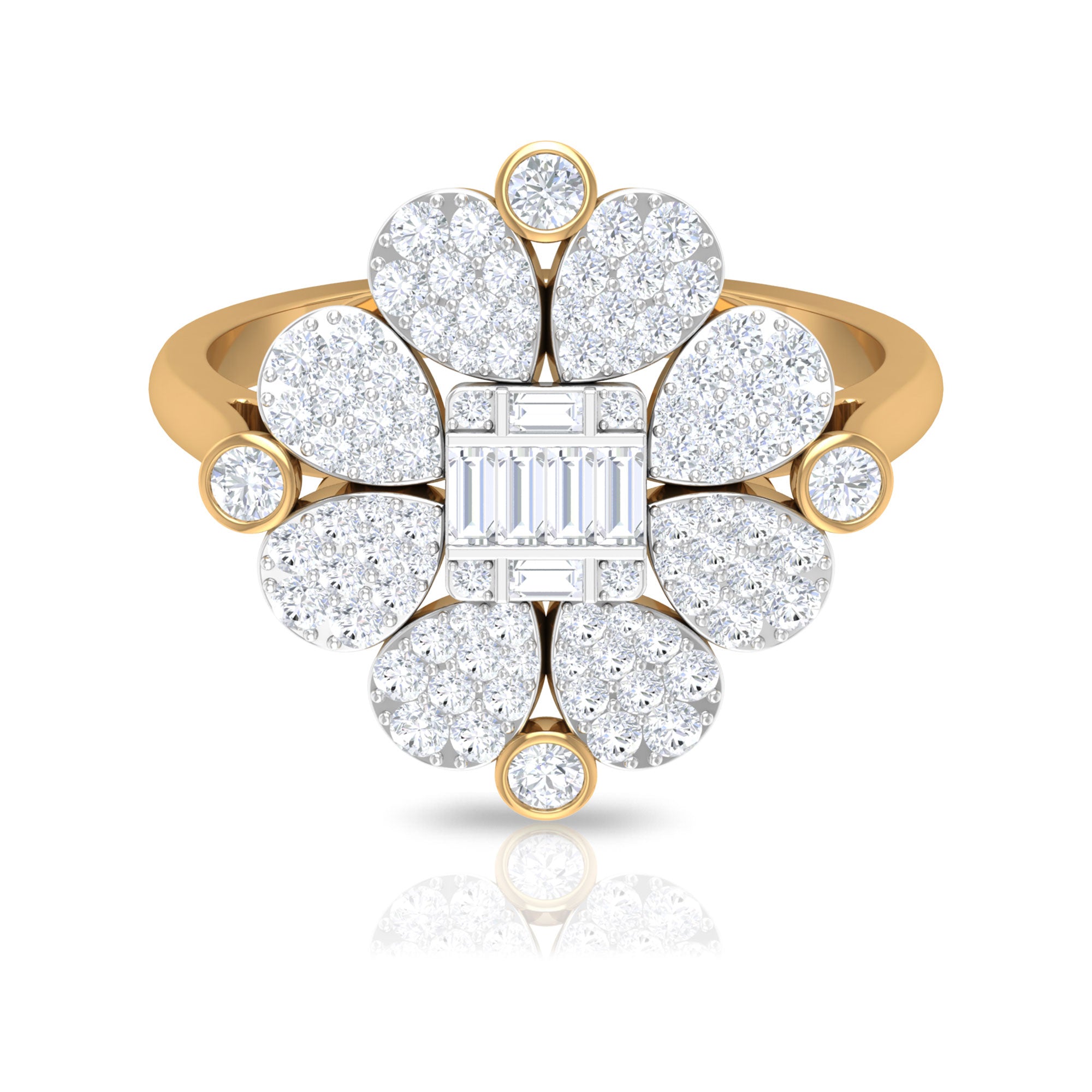 Rosec Jewels-Illusion Set Diamond Statement Engagement Ring