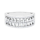 Rosec Jewels-Baguette and Round Wide Diamond Band Ring