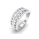 Rosec Jewels-Baguette and Round Wide Diamond Band Ring