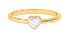 Rosec Jewels-Bezel Set Heart Shape Real Diamond Solitaire Promise Ring