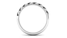 0.50 CT Natural Black Diamond Half Eternity Ring with Moissanite Black Diamond - ( AAA ) - Quality - Rosec Jewels