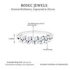 Rosec Jewels-Marquise and Round Zircon Half Eternity Band Ring