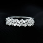 Rosec Jewels-Marquise and Round Zircon Half Eternity Band Ring