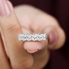 Rosec Jewels-Marquise and Round Zircon Half Eternity Band Ring