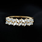 Rosec Jewels-Marquise and Round Zircon Half Eternity Band Ring