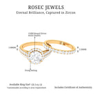 Rosec Jewels-Cubic Zirconia Bridal Ring Set with Stackable Band