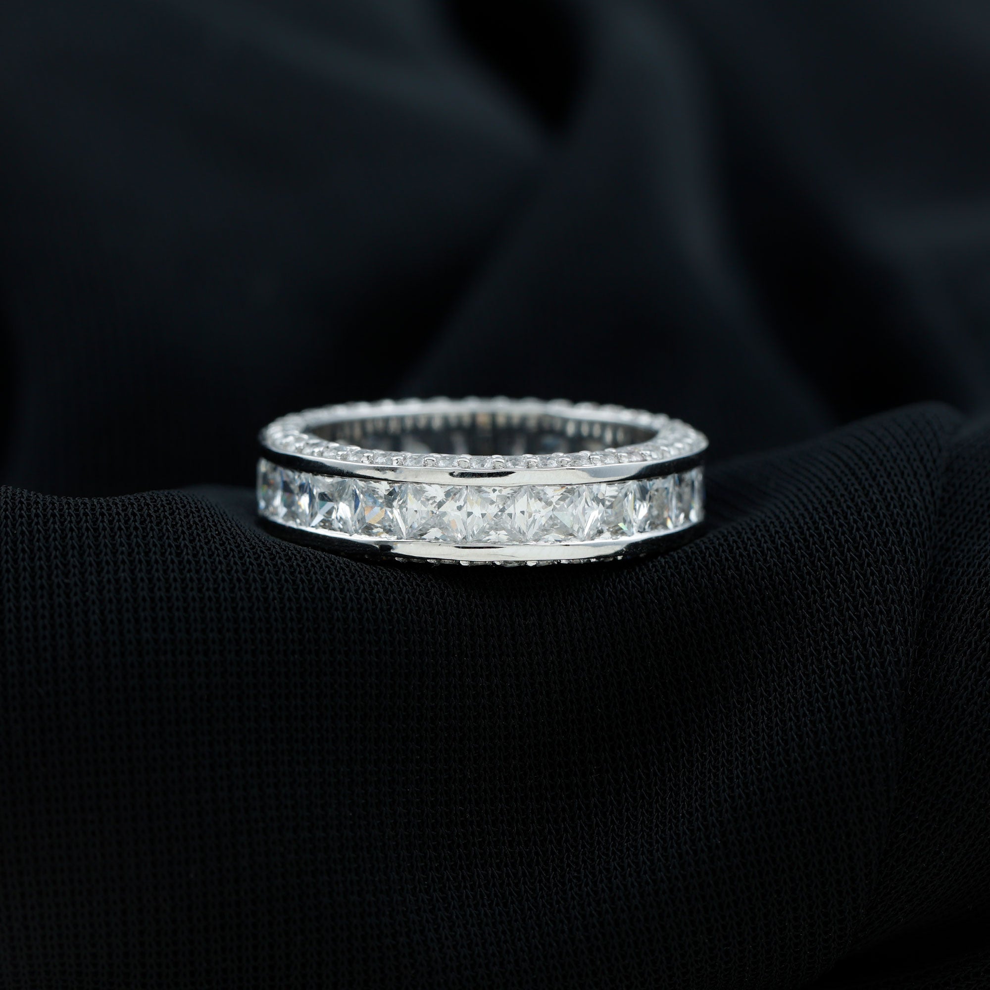 Rosec Jewels-Princess Cut Zircon Full Eternity Band Ring