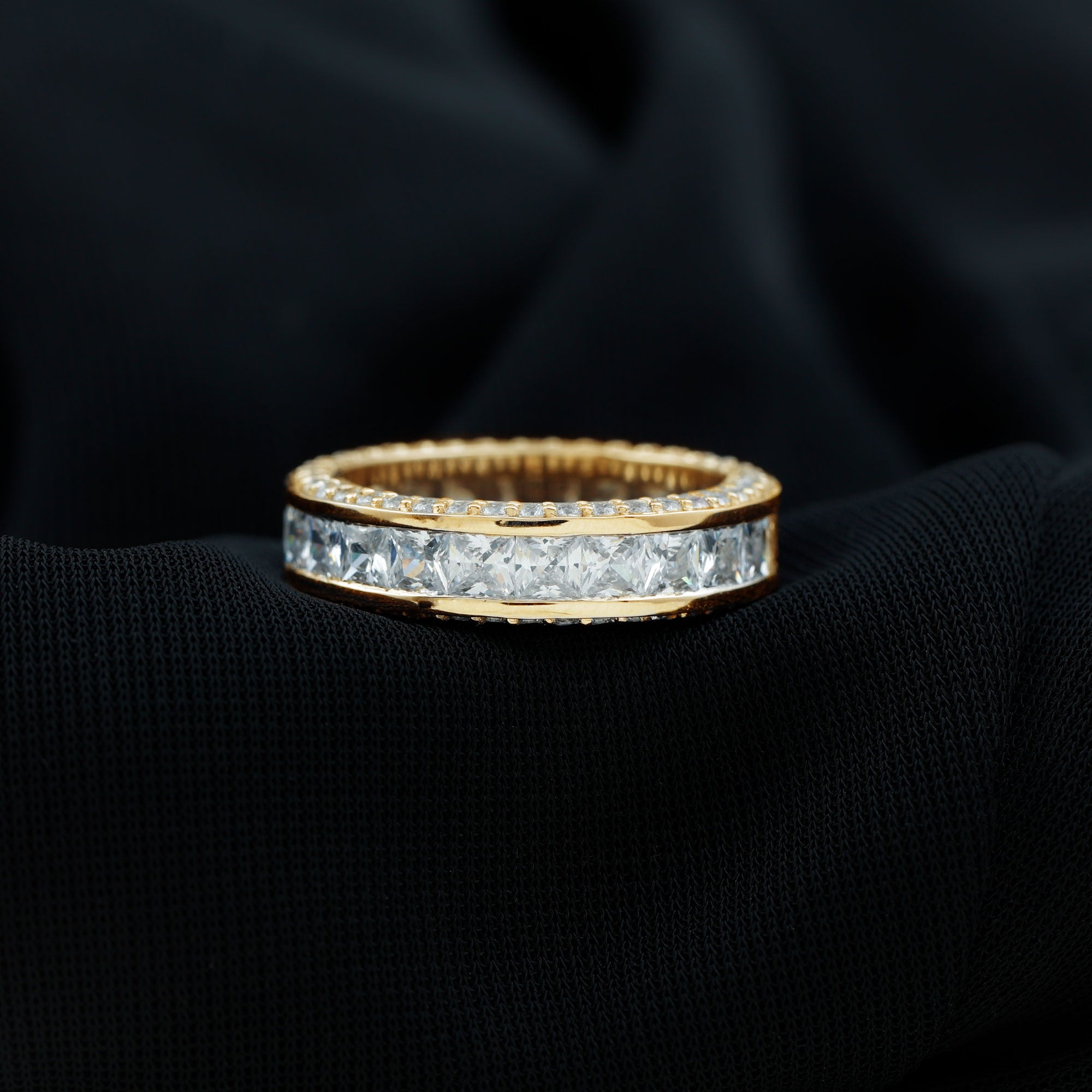 Rosec Jewels-Princess Cut Zircon Full Eternity Band Ring