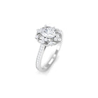 Rosec Jewels-1.25 CT Vintage Inspired Zircon Flower Engagement Ring