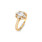 Rosec Jewels-1.25 CT Vintage Inspired Zircon Flower Engagement Ring