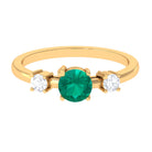 Rosec Jewels-Minimal Promise Ring with Emerald and Diamond