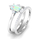 Rosec Jewels-Natural Ethiopian Opal Solitaire Ring Set with Diamond