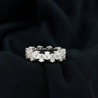 Rosec Jewels-Marquise and Round Moissanite Cluster Eternity Band