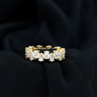 Rosec Jewels-Marquise and Round Moissanite Cluster Eternity Band