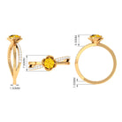 Rosec Jewels-Yellow Sapphire and Diamond Flower Promise Ring