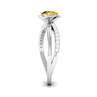 Rosec Jewels-Yellow Sapphire and Diamond Flower Promise Ring