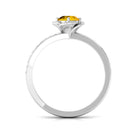 Rosec Jewels-Yellow Sapphire and Diamond Flower Promise Ring