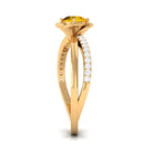 Rosec Jewels-Yellow Sapphire and Diamond Flower Promise Ring