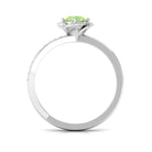 Rosec Jewels-Green Sapphire and Diamond Flower Promise Ring