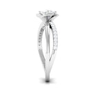 Rosec Jewels-Certified Moissanite Flower Promise Ring