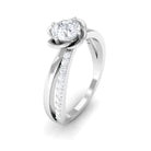 Rosec Jewels-Certified Moissanite Flower Promise Ring