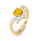 Rosec Jewels-Yellow Sapphire and Diamond Unique Engagement Ring