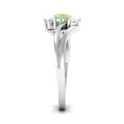 Rosec Jewels-Green Sapphire and Diamond Three Stone Bypass Ring