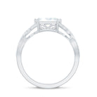 Rosec Jewels-2.75 CT Octagon Cut Zircon East West Engagement Ring