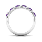 3/4 CT Amethyst and Diamond Designer Anniversary Ring Amethyst - ( AAA ) - Quality - Rosec Jewels