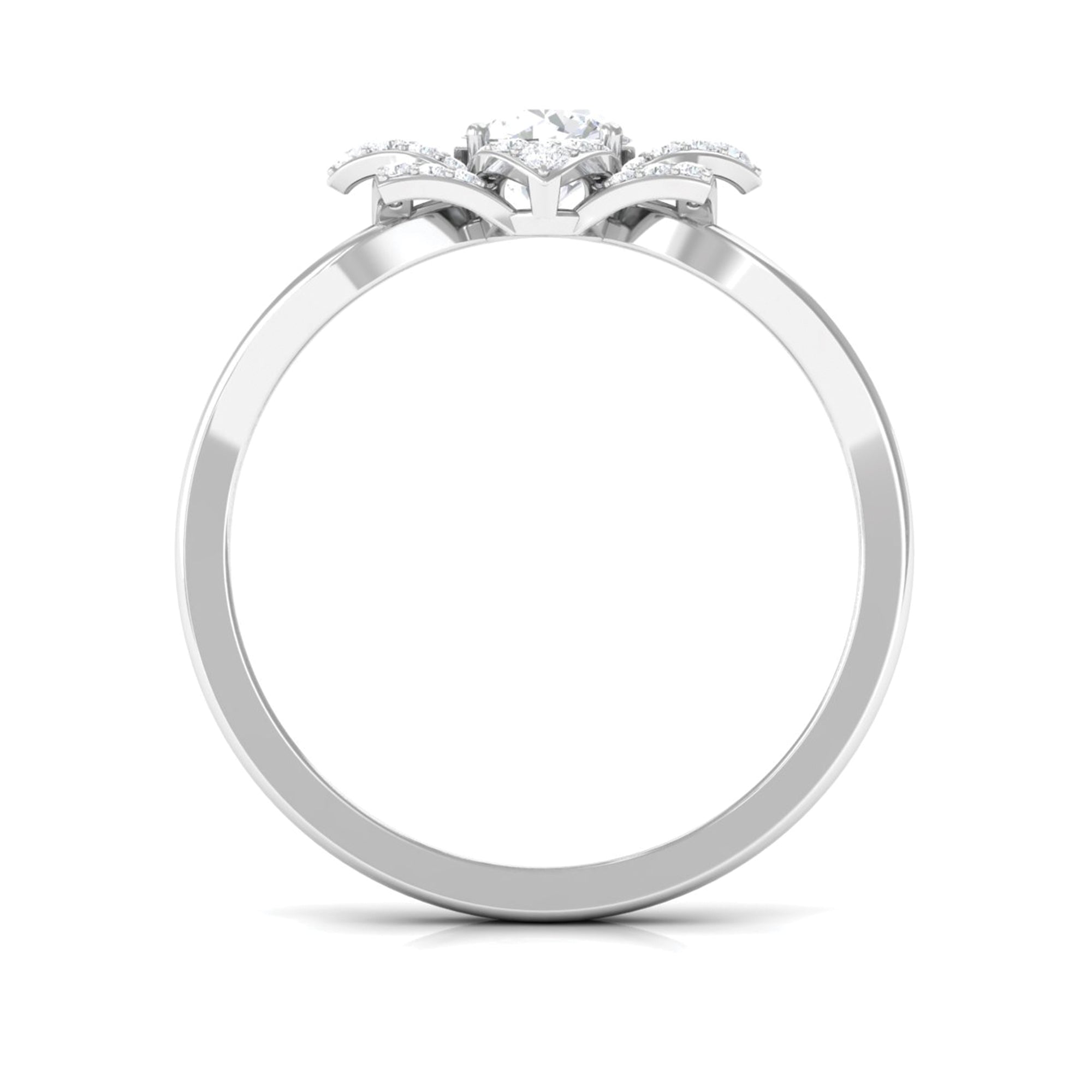 Rosec Jewels-Certified Moissanite Floral Cocktail Ring