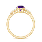 Rosec Jewels-Classic Amethyst and Diamond Engagement Ring