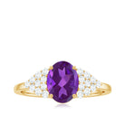 Rosec Jewels-Classic Amethyst and Diamond Engagement Ring