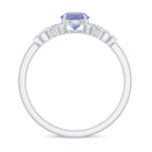 Rosec Jewels-Natural Tanzanite Infinity Solitaire Engagement Ring