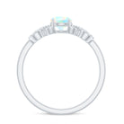 Rosec Jewels-3/4 CT Round Ethiopian Opal Infinity Engagement Ring with Diamond