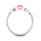 Rosec Jewels-Pink Sapphire Infinity Engagement Ring with Diamond