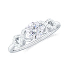 Rosec Jewels-Round Moissanite Criss Cross Promise Ring