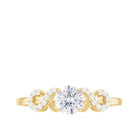 Rosec Jewels-Round Moissanite Criss Cross Promise Ring