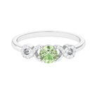 Rosec Jewels-Real Green Sapphire and Diamond Criss Cross Promise Ring