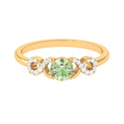 Rosec Jewels-Real Green Sapphire and Diamond Criss Cross Promise Ring