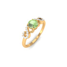 Rosec Jewels-Real Green Sapphire and Diamond Criss Cross Promise Ring