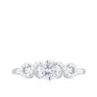 Rosec Jewels-Zircon Infinity Engagement Ring in Claw Setting