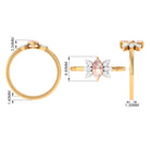 Rosec Jewels-1 Ct Marquise Morganite and Diamond Engagement Ring