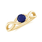 Rosec Jewels-1 CT Simple Blue Sapphire Solitaire Infinity Ring