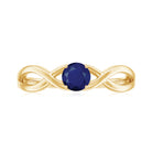 Rosec Jewels-1 CT Simple Blue Sapphire Solitaire Infinity Ring