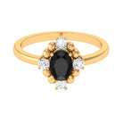 Rosec Jewels-Created Black Diamond Cocktail Engagement Ring