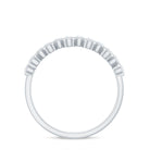 Rosec Jewels-0.5 CT Zircon Simple Semi Eternity Ring in Bezel Setting