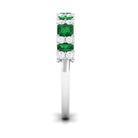 Rosec Jewels-5 CT Lab-Created Emerald and Moissanite Classic Eternity Band Ring