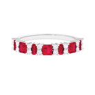 Rosec Jewels-Lab-Created Ruby and Moissanite Classic Eternity Band Ring