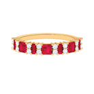 Rosec Jewels-Lab-Created Ruby and Moissanite Classic Eternity Band Ring