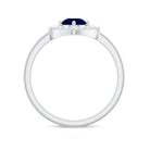 Rosec Jewels-Real Blue Sapphire and Diamond Heart Engagement Ring